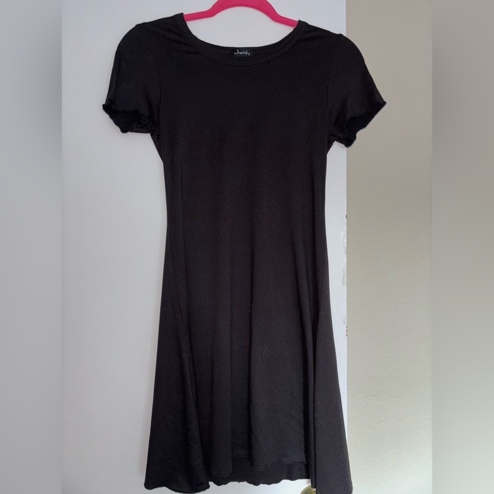 Plain black dress